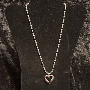Elegant Sterling Silver Heart Pendant Necklace